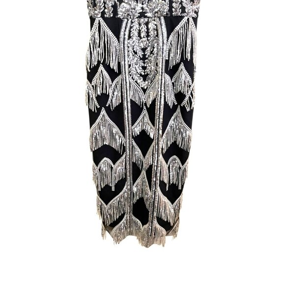 NEW Dress the Population $328 Viviana Fringe Sequin Bodycon Dress XS - Picture 5 of 7